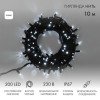 315-215 Neon-Night | Гирлянда модульная светодиодная "Дюраплей LED" 10м 200LED бел. 18Вт 230В IP67 постоян. свечение провод каучук черн. (нужен шнур питания 315-000)