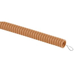 Б0043213 Эра | Труба гофрированная ПВХ легкая d25мм с протяжкой сосна (уп.25м)