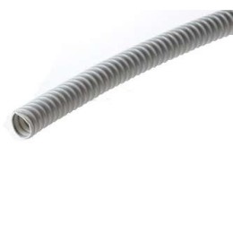 11610 Ruvinil | Труба гофрированная ПВХ тяжелая d16мм без протяжки сер. (уп.100м)