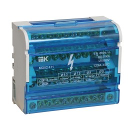 YND10-4-11-125 IEK | Шина на DIN-рейку в корпусе (кросс-модуль) ШНК 4х11 3L+PEN