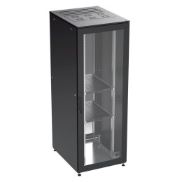 R5DC4766GSB DKC | Шкаф напольный собранный 19дюйм IT-CQE 47U 600х600 двери стекло/сплошн. RAL 9005
