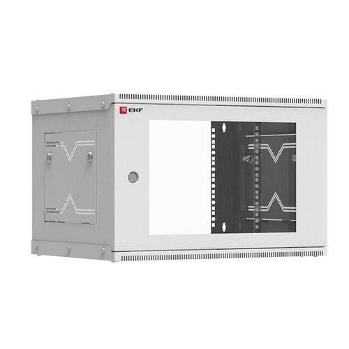 ITB6G450D EKF | Шкаф телекоммуникационный Astra A 6U 600х450 настенный разборный дверь стекло PROxima