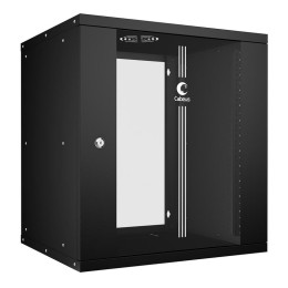 10180c Cabeus | Шкаф телекоммуникационный настенный разборный LIGHT WSC-05D-12U55/45-BK 19дюйм 12U дверь стекло черн.