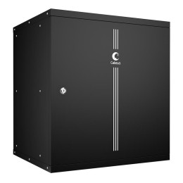 10182c Cabeus | Шкаф телекоммуникационный настенный разборный LIGHT WSC-05D-12U55/45m-BK 19дюйм 12U дверь метал. черн.