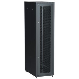LE05-42U61-PM ITK | Шкаф сетевой LINEA E 42U 600х1000мм двери 2шт перф. и метал. черн.