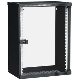 LWE5-15U53-GF ITK | Шкаф LINEA WE 15U 550x350мм дверь стекло черн.