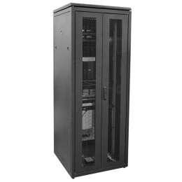LN05-47U88-2PP ITK | Шкаф сетевой LINEA N 47U 800х800мм распашная перф. передняя дверь задняя перф. черн.