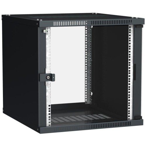 LWE5-12U66-GF ITK | Шкаф LINEA WE 12U 600x600мм дверь стекло черн.