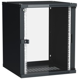 LWE5-15U67-GF ITK | Шкаф LINEA WE 15U 600x650мм дверь стекло черн.
