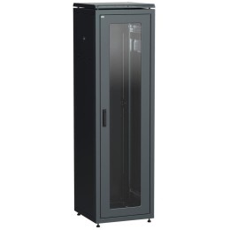 LN05-42U66-GM ITK | Шкаф сетевой 19дюйм LINEA N 42U 600х600мм стеклянная передняя дверь задняя металлическая черн.