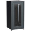 LE05-18U66-GM ITK | Шкаф сетевой LINEA E 18U 600х600мм стекл. передняя дверь задняя металлическая черн.