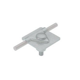 MA0286 КМ-Профиль | Соединитель универсальный USM-D5-10 для прутка d5-10мм с 1 пластиной 40х40мм сталь
