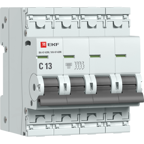 M636413C EKF | Выключатель автоматический модульный 4п C 13А 6кА ВА 47-63N PROxima