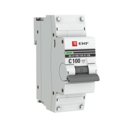 mcb47100-1-100C-pro EKF | Выключатель автоматический модульный 1п C 100А 10кА ВА 47-100 PROxima