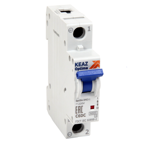 281402 КЭАЗ | Выключатель автоматический модульный 1п C 5А OptiDin BM63-1C5-DC-ОМ4-РЕГ
