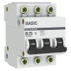 mcb4729-3-25-B EKF | Выключатель автоматический модульный 3п B 25А 4.5кА ВА 47-29 Basic