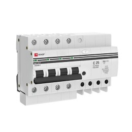 DA4-6-25-30-pro EKF | Выключатель автоматический дифференциального тока C 25А 30мА тип AC 6кА АД-4 (электрон.) защита 270В PROxima