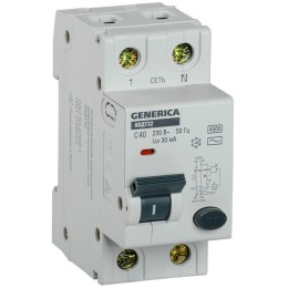 MAD25-5-040-C-30 GENERICA | Выключатель автоматический дифференциального тока C40 30мА АВДТ 32