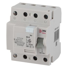 Б0039274 Эра | Выключатель дифференциального тока (УЗО) 4п 63А/300мА ВД-40 (электронное) SIMPLE-mod-54