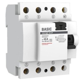 elcb-4-40-300e-sim EKF | Выключатель дифференциального тока (УЗО) 4п 40А 300мА ВДТ-40 (электрон.) Basic