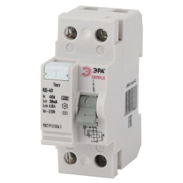 Б0039263 Эра | Выключатель дифференциального тока (УЗО) 2п 40А/30мА ВД-40 (электронное) SIMPLE-mod-43