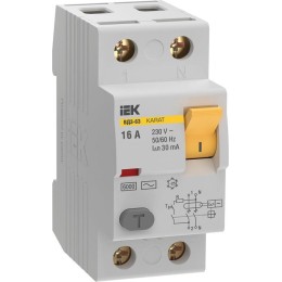 MDV20-2-016-030 IEK | Выключатель дифференциального тока (УЗО) 2п 16А 30мА 6кА тип AC ВД3-63 KARAT