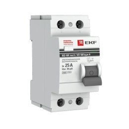 elcb-2-25-30-em-a-pro EKF | Выключатель дифференциального тока (УЗО) 2п 25А 30мА тип A ВД-100 (электромех.) PROxima