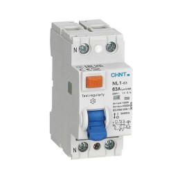200312 CHINT | Выключатель дифференциального тока (УЗО) 2п 63А 30мА тип AC NL1-63
