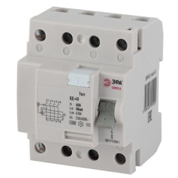 Б0039265 Эра | Выключатель дифференциального тока (УЗО) 4п 40А/30мА ВД-40 (электронное) SIMPLE-mod-45
