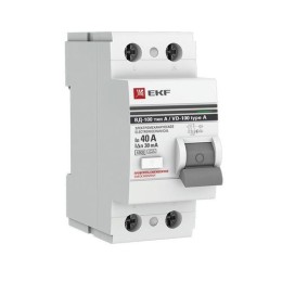 elcb-2-40-30-em-a-pro EKF | Выключатель дифференциального тока (УЗО) 2п 40А 30мА тип A ВД-100 (электромех.) PROxima