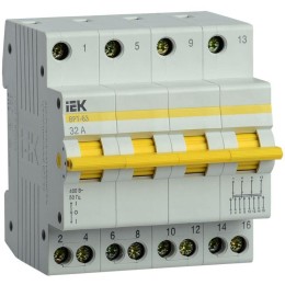 MPR10-4-032 IEK | Выключатель-разъединитель трехпозиционный 4п ВРТ-63 32А