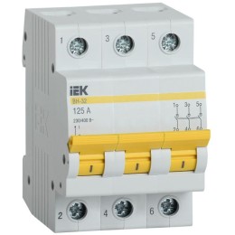 MNV10-3-125 IEK | Выключатель нагрузки (мини-рубильник) ВН-32 3Р 125А