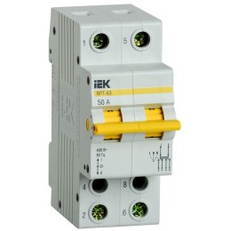 MPR10-2-050 IEK | Выключатель-разъединитель трехпозиционный 2п ВРТ-63 50А