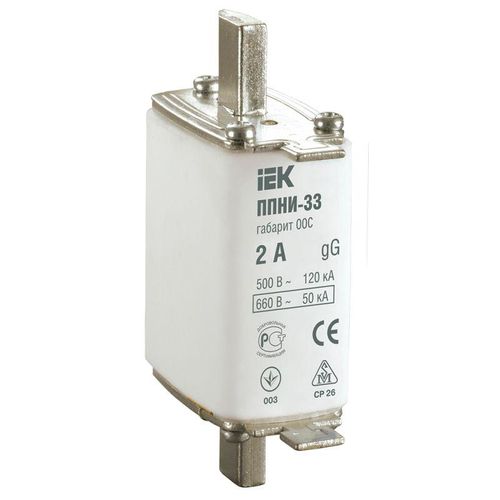 DPP11-002 IEK | Вставка плавкая ППНИ-33 2А габарит 00С