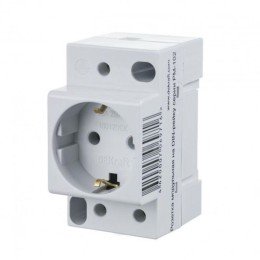 18012DEK DEKraft | Розетка модульная РМ-102 16А 220В 2P+PEN на DIN-рейку