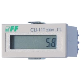 Счетчик импульсов CLI-11T-230 (вход сброса прямой счет импульсов (0-999 999) монтаж на щит 110-240В AC/DC IP20) F&F EA16.001.003