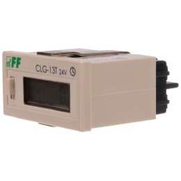 Счетчик времени работы CLG-13T/24 (вход сброса кнопка сброса прямой счет импульсов (1-99999.9) монтаж на щит 4-30В DC IP20) F&F EA16.002.003