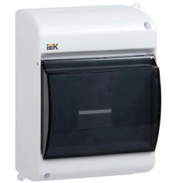 MKP42-N-04-30-12 IEK | Корпус ОП КМПн 2/4 Krepta 3 IP30 для 4-х авт. выкл. прозр. крышка пластик. бел.