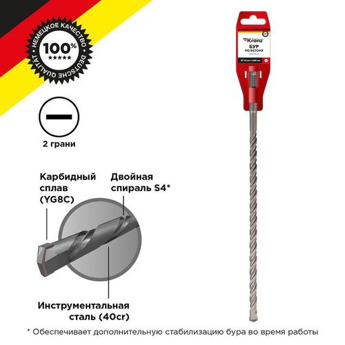 KR-91-0062 Kranz | Бур по бетону 10x600мм SDS PLUS