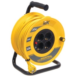 WKP14-10-04-30 IEK | Удлинитель на катушке 4х30м с заземл. 10А IP20 Industrial УК30 3х1 термозащита