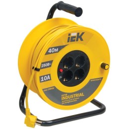 WKP14-10-04-40 IEK | Удлинитель на катушке 4х40м с заземл. 10А IP20 Industrial УК40 3х1 термозащита
