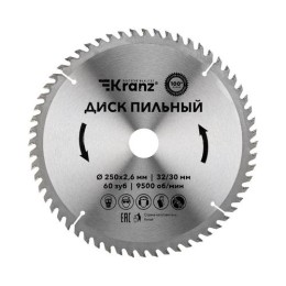 KR-92-0129 Kranz | Диск пильный 250мм х60зуб х32/30мм