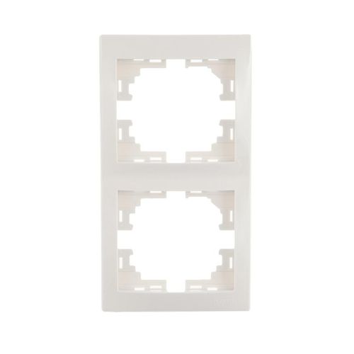 701-0200-152 LEZARD | Рамка 2-м Mira вертикал. бел.