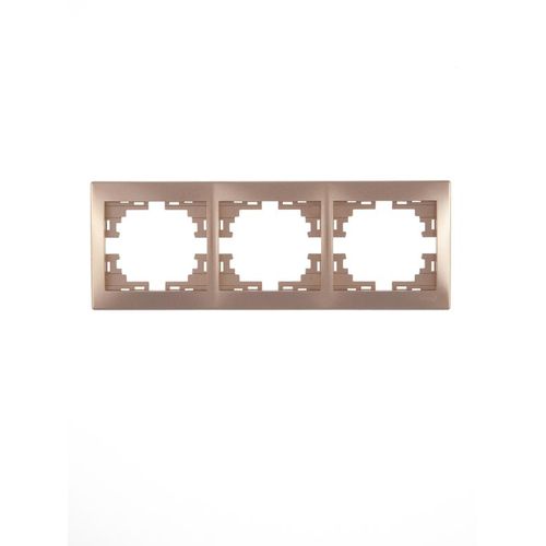 701-3100-148 LEZARD | Рамка 3-м Mira горизонт. свет. корич.