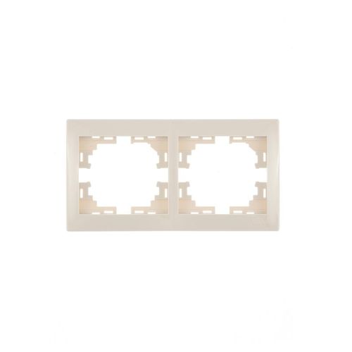 701-0300-147 LEZARD | Рамка 2-м Mira горизонт. крем.