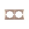 701-3100-147 LEZARD | Рамка 2-м Mira горизонт. свет. корич.