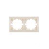 701-0300-147 LEZARD | Рамка 2-м Mira горизонт. крем.