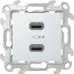 Розетка USB 2-м Simon24 механизм бел. Simon 2411096-030