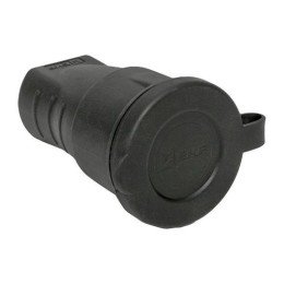 RPS-012-16-230-44 EKF | Розетка переносная 16А IP44 230В 2P+PE с защ. крышкой каучук Basic