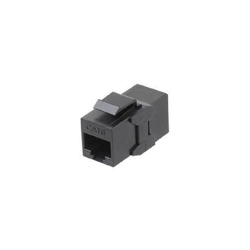 444915 Hyperline | Адаптер проходной (coupler) Keystone Jack RJ45 (8P8C) кат.6 4 пары CA2-KJ-C6-BK черн.